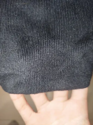 Jersey corto negro manga larga