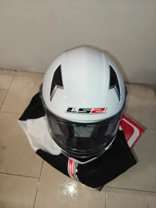Casco moto integral LS2 Blanco Talla S
