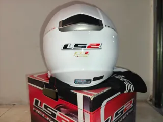 Casco moto integral LS2 Blanco Talla S