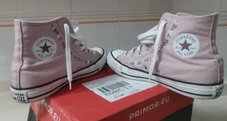 Zapatillas Converse Altas Rosas Bordadas
