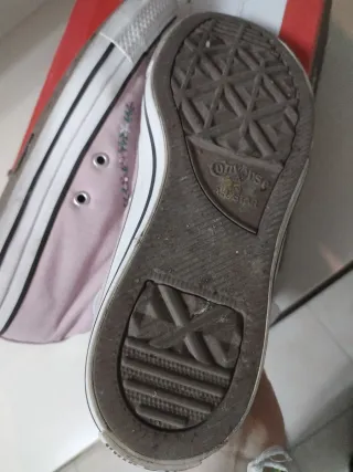 Zapatillas Converse Altas Rosas Bordadas