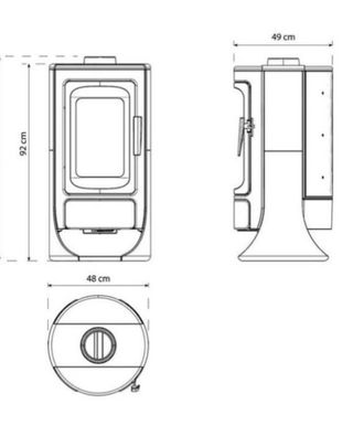 Estufa de Leña Royce Fundicion 9kW VIC1008