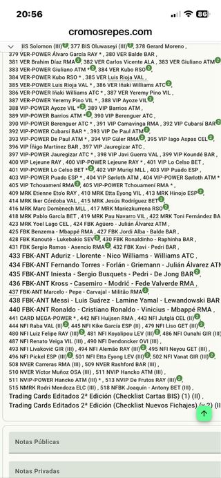 Lote cromos fútbol Megacracks 2025-26
