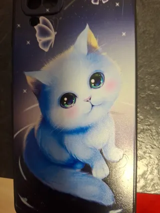 Funda Samsung Galaxy A12 Gato y Mariposas