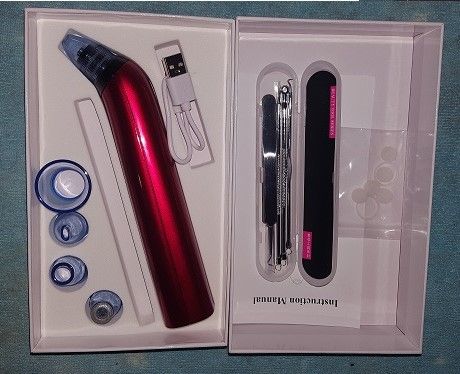 Limpiador Eléctrico Poros Rojo y Plata