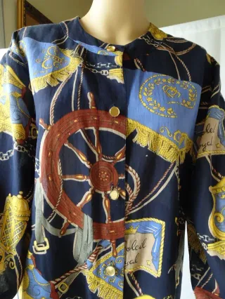 Blusón estampado náutico talla M