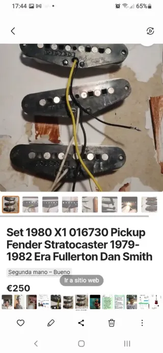 Set Pastillas Fender Stratocaster 1980