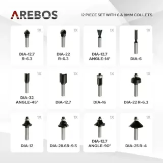 AREBOS Fresadora Electrica Profesional