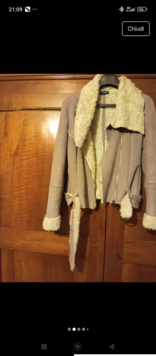 Giacca Motivi Grigia con Pelliccia Taglia M