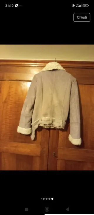 Giacca Motivi Grigia con Pelliccia Taglia M