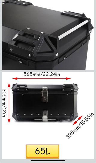 Baúl de moto universal negro