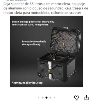 Baúl de moto universal negro