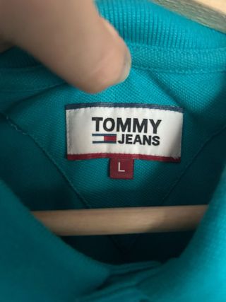 Polo Tommy Jeans Verde Azulado