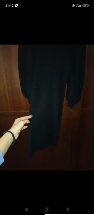 Vestito Zara nero taglia M cotone pesante