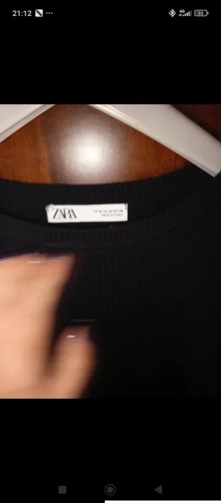 Vestito Zara nero taglia M cotone pesante