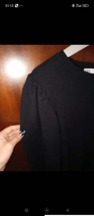 Vestito Zara nero taglia M cotone pesante