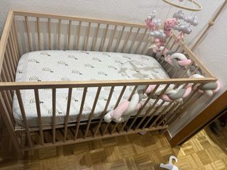 Cuna Ikea SNIGLAR Madera Natural