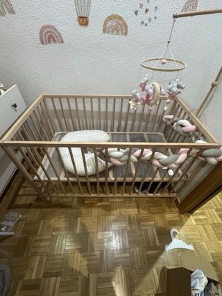 Cuna Ikea SNIGLAR Madera Natural