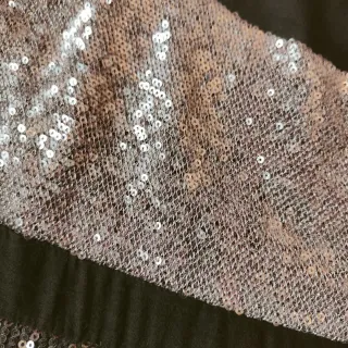 Top con paillettes argento sartoria