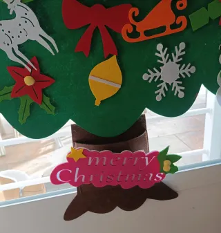 Árbol de Navidad de Fieltro Decorado