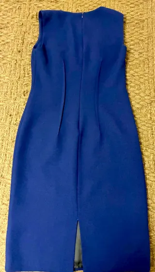 Abito scamiciato misto lana blu