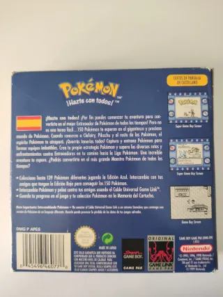 Pokémon Edición Azul Nintendo Gameboy
