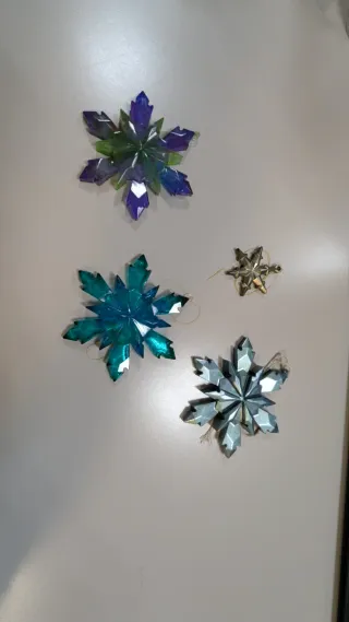 Adornos Copos de Nieve Navidad