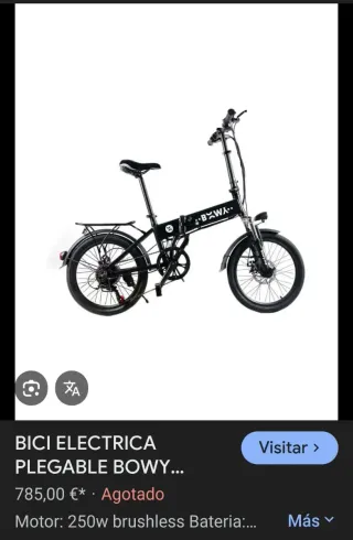Bici pieghevole Bowy elettrica