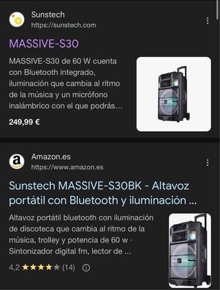 Sunstech MASSIVE-S30: Altavoz Bluetooth 60W