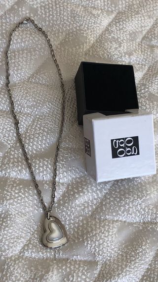 Set gioielli gogo cuore argento madreperla