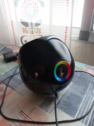 Lámpara LED Philips Negra Multicolor