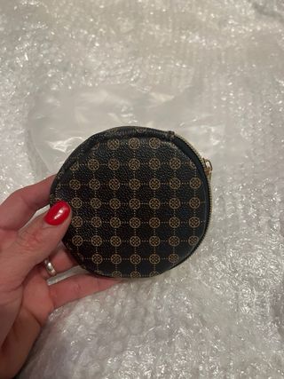 Monedero redondo estampado