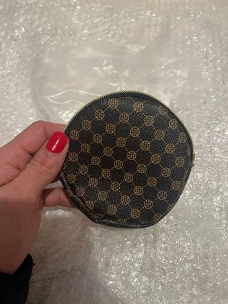 Monedero redondo estampado