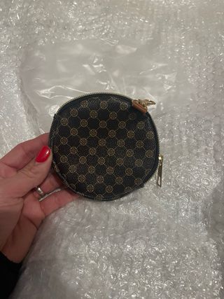Monedero redondo estampado