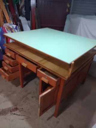 Mesa de trabajo arquitecto madera de haya.