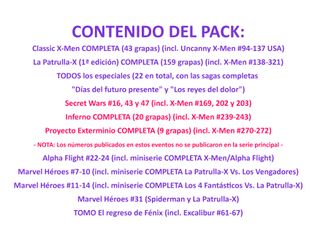 Cómic La Patrulla X de Claremont COMPLETA + extras