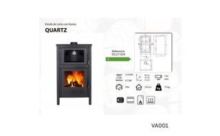 Estufa de Leña horno  Quartz 9kW VIC1006