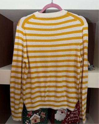 Camisola Zara Malha Listrada Lã Tamanho S