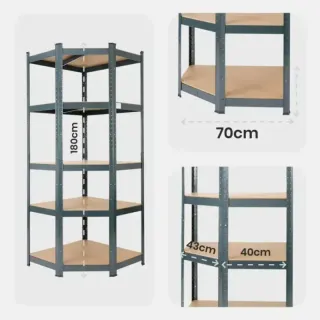 Scaffalatura Arebos AR-HE-ERS 180x70x40 Cubica