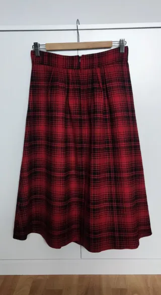Falda cuadros Zara