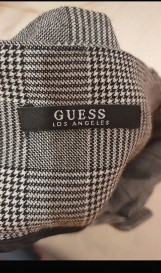 Pantalones Guess Talla S Cuadros Grises