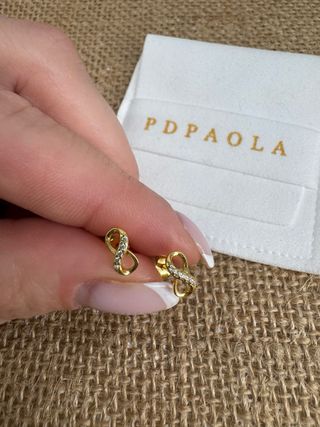 Pendientes PDPAOLA Infinito plata y baño de oro