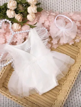 Conjunto foto recién nacido o muñeco reborn tul