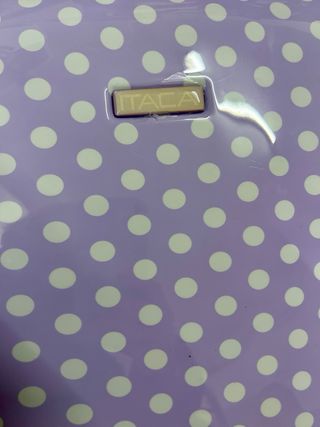 Maleta cabina Itaca lila lunares blancos