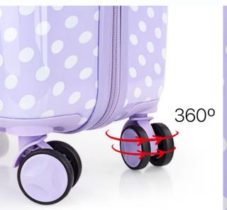 Maleta cabina Itaca lila lunares blancos