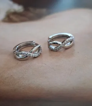 Pendientes Infinito Plata con Circonitas