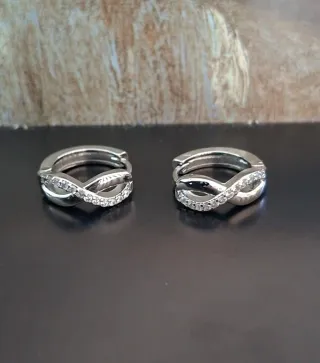 Pendientes Infinito Plata con Circonitas