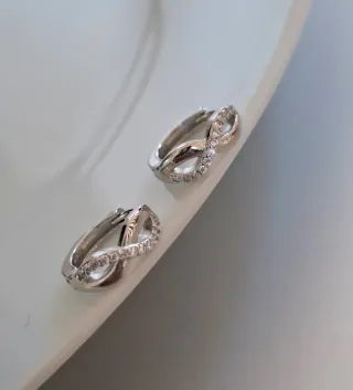 Pendientes Infinito Plata con Circonitas