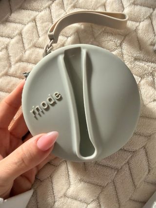 Monedero, funda iphone 16pro max, gloss Rhode Gris