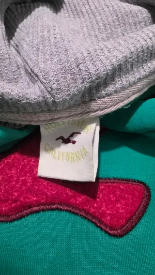 Felpa con cappuccio Hollister Verde Taglia M